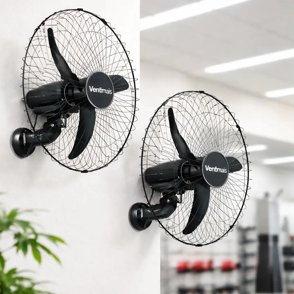 Kit 2 Ventiladores Parede 60cm 200w Bivolt versao 2