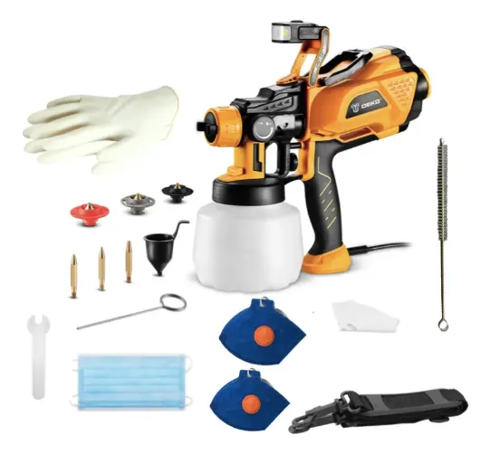 Pistola de Pintura HVLP Deko 600W LED 1,2L 3 Bicos 127/220V versao 2