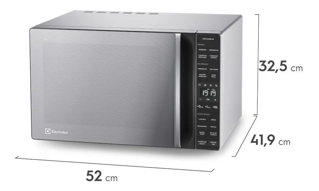 Micro-ondas Electrolux 36L cor Inox Efficient com Descongelamento - Bivolt 110V/220V versao 2