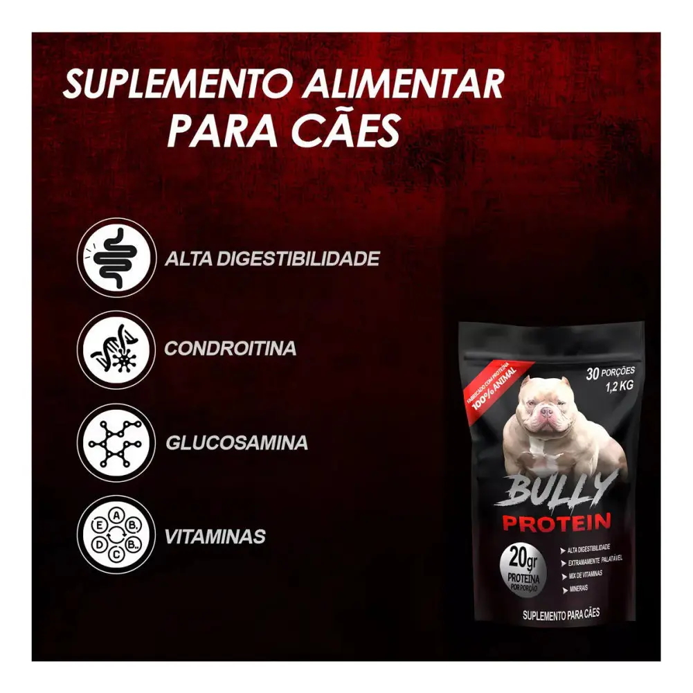 Ração Bully Lac 15kg + Suplemento Bully Protein 1,2kg |saude versao 2